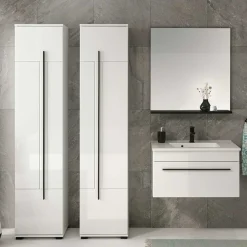 Wohnen Badmöbel Set mit 2x Hochschrank - Ingmesan (vierteilig)