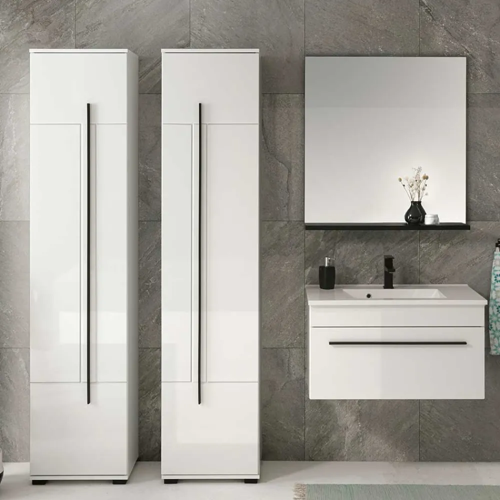 Wohnen Badmöbel Set mit 2x Hochschrank - Ingmesan (vierteilig)