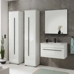 Wohnen Badmöbel Set mit 2x Hochschrank - Ingmesan (vierteilig)