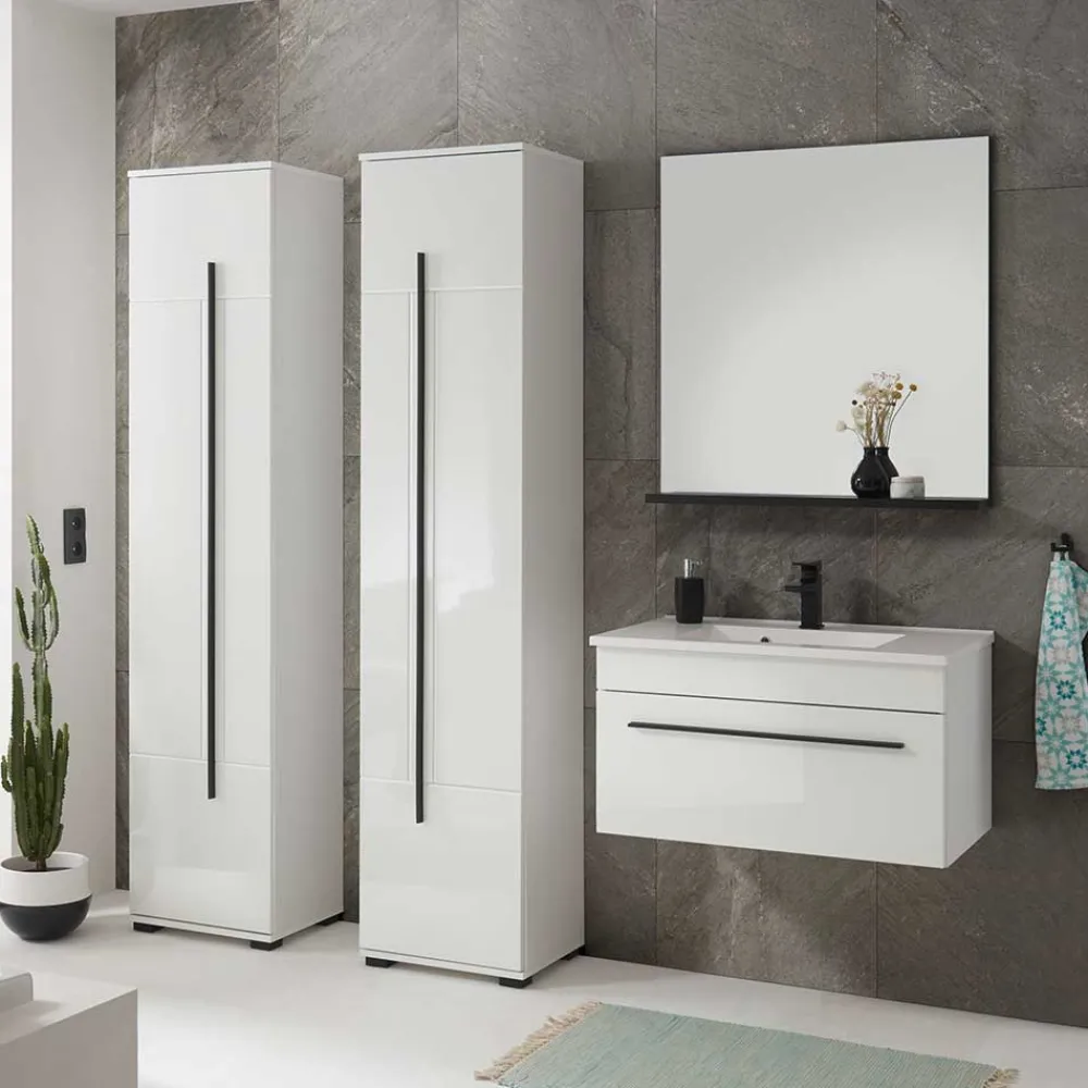 Wohnen Badmöbel Set mit 2x Hochschrank - Ingmesan (vierteilig)