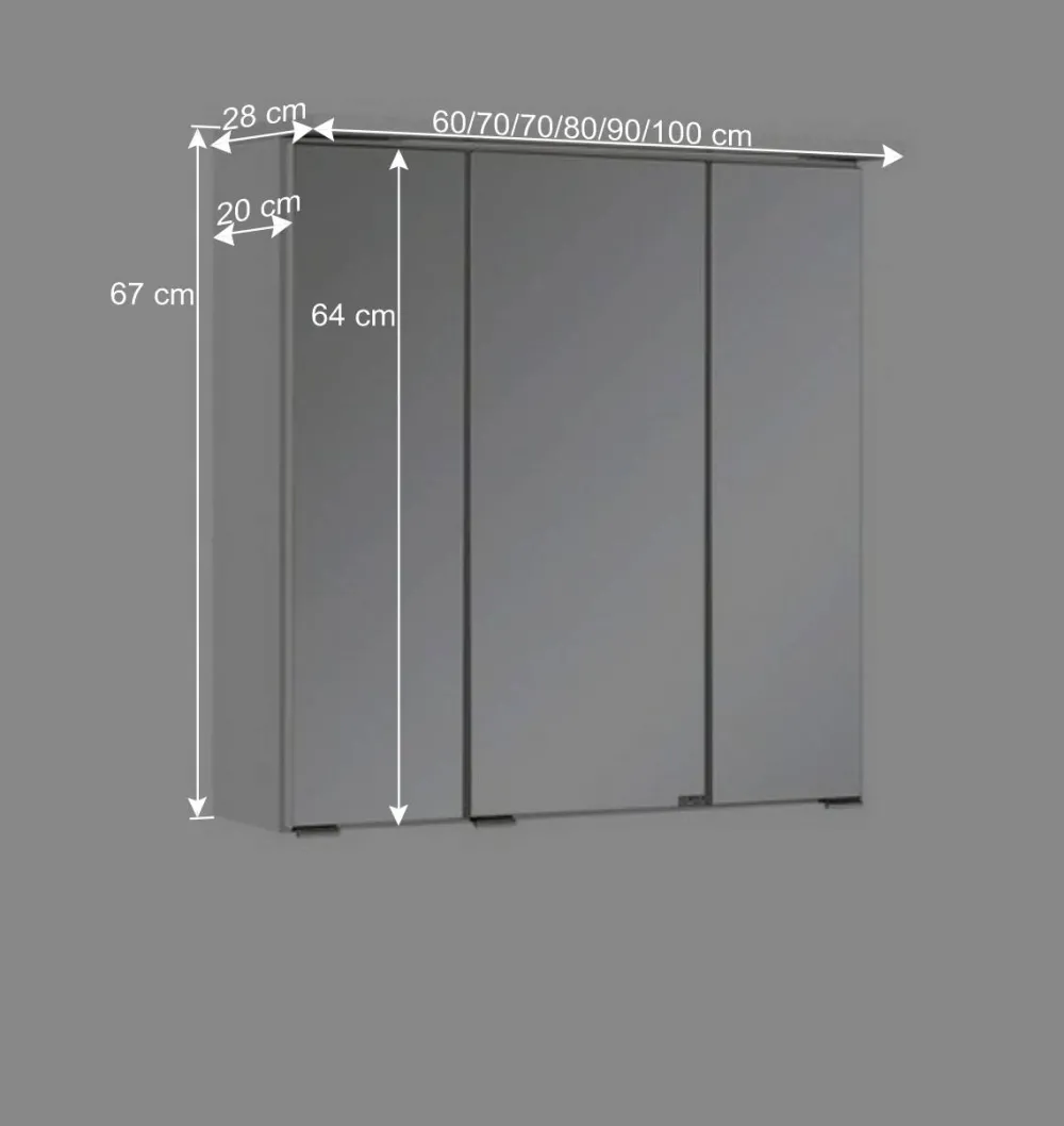 Wohnen Badmöbel Set Sagunis in Hochglanz Weiß (vierteilig)