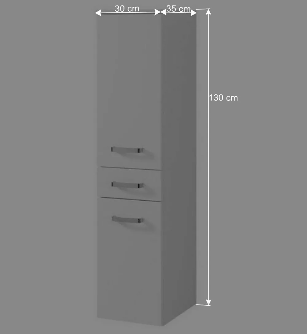 Wohnen Badmöbel Set Sagunis in Hochglanz Weiß (vierteilig)