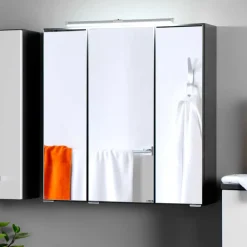 Wohnen Badmöbel Set Tiamos in Weiß Hochglanz (fünfteilig)