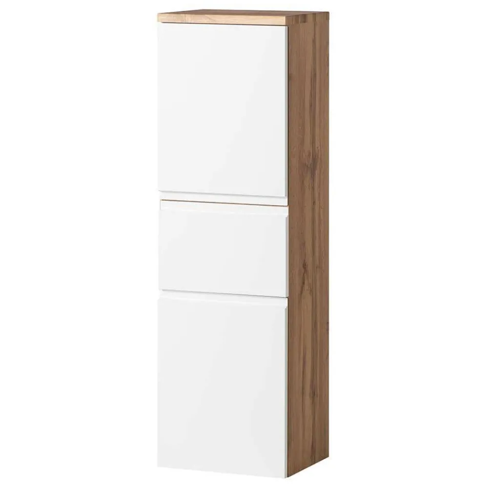 Wohnen Badezimmer Komplett*Badmöbel Set zweifarbig - Eight (dreiteilig)