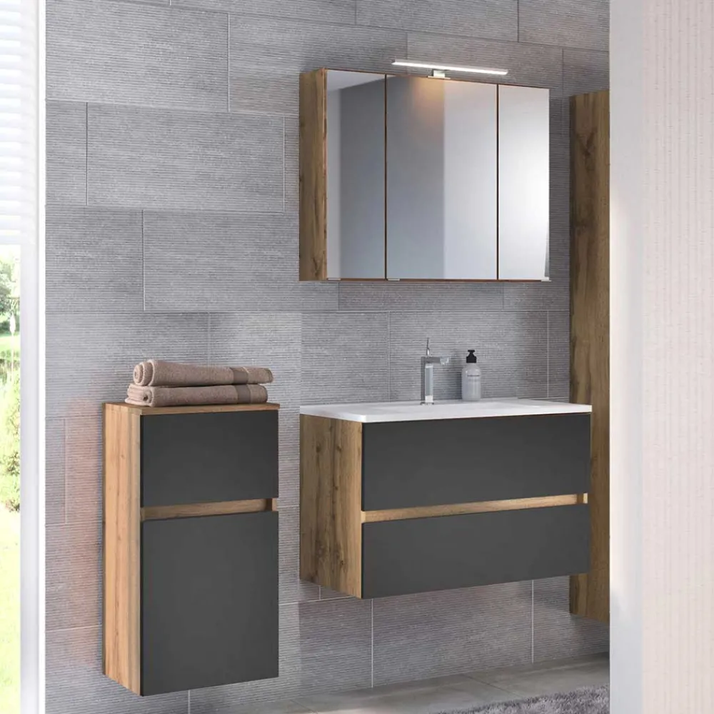 Wohnen Badmöbel Waschtisch Kombi - Athrin (dreiteilig)