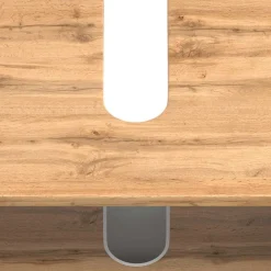 Wohnen Badmöbel Waschtisch Kombi mit LED Spiegel - Crystoga (zweiteilig)