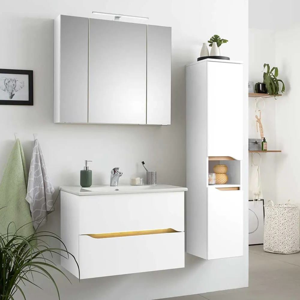 Wohnen Badmöbelkombi hängend - Zenata (dreiteilig)