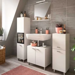 Wohnen Badmöbel-Kombi in Weiß - Harmone (vierteilig)