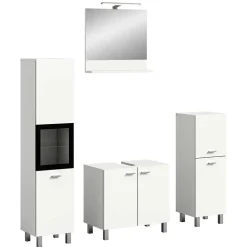 Wohnen Badmöbel-Kombi in Weiß - Harmone (vierteilig)