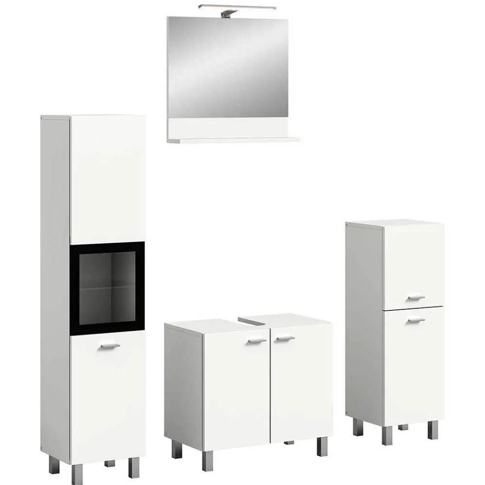 Wohnen Badmöbel-Kombi in Weiß - Harmone (vierteilig)
