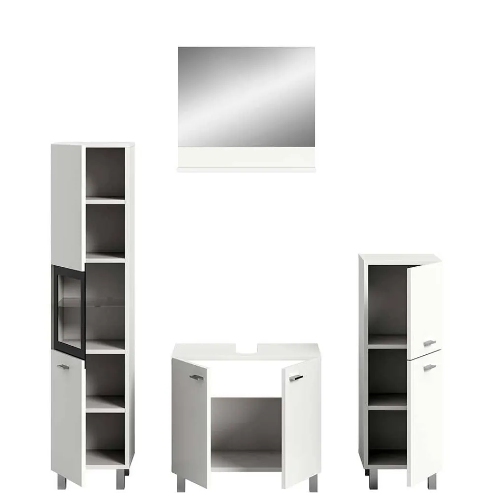 Wohnen Badmöbel-Kombi in Weiß - Harmone (vierteilig)