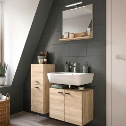 Wohnen Badmöbel-Set in Sonoma-Eiche - Hoxtona (dreiteilig)