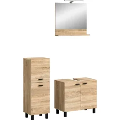 Wohnen Badmöbel-Set in Sonoma-Eiche - Hoxtona (dreiteilig)
