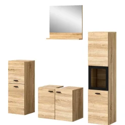 Wohnen Badezimmer Komplett*Badmöbelset komplett - Hoxtona (vierteilig)