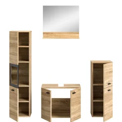 Wohnen Badezimmer Komplett*Badmöbelset komplett - Hoxtona (vierteilig)