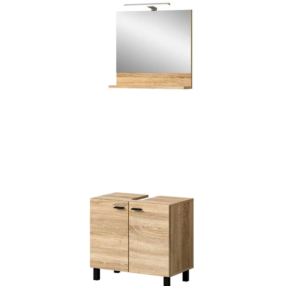 Wohnen Badezimmer Komplett*Badmöbelset komplett - Hoxtona (vierteilig)