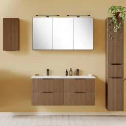 Wohnen Badmöbel-Set mit zwei Becken modern - Ucaida (vierteilig)