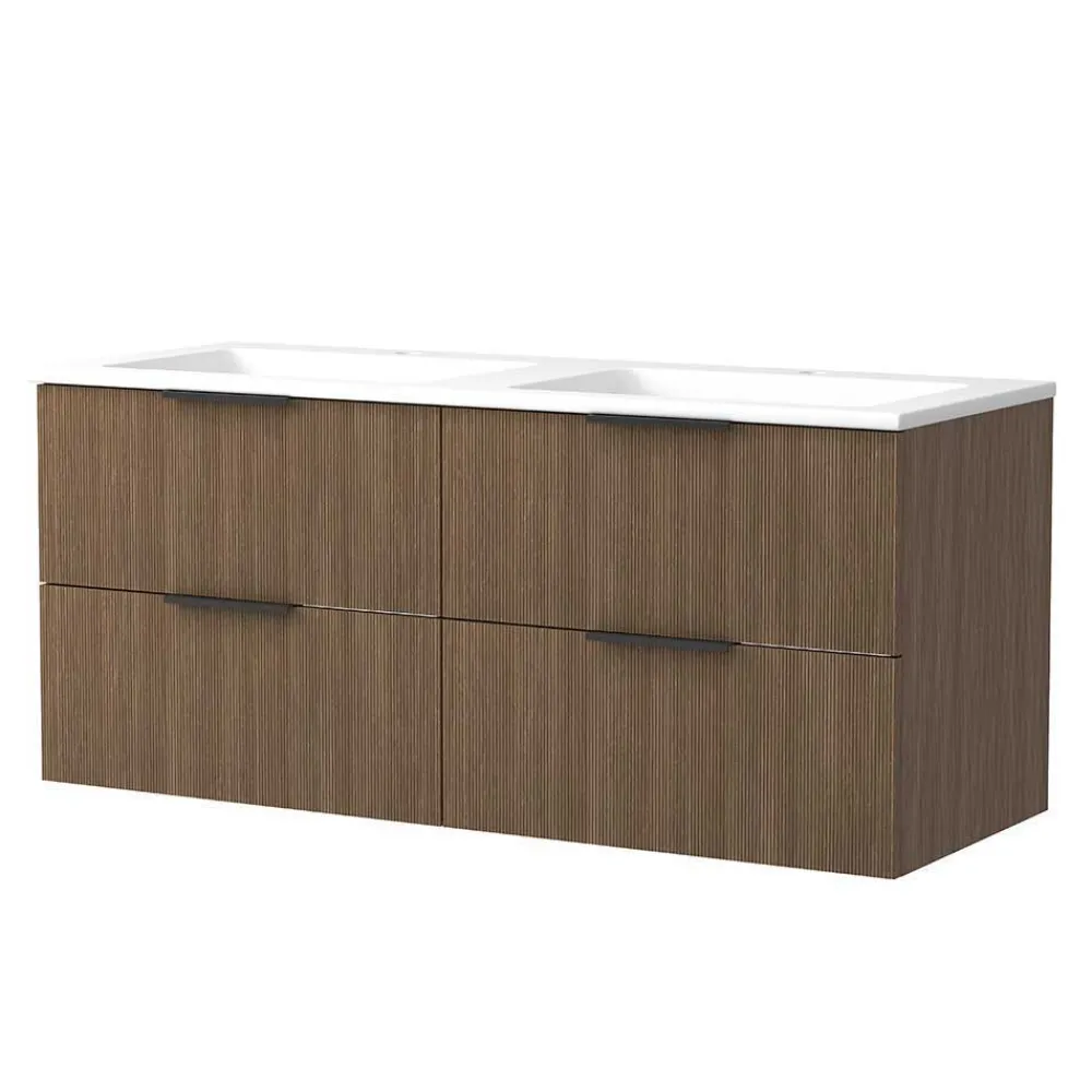 Wohnen Badmöbel-Set mit zwei Becken modern - Ucaida (vierteilig)