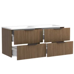 Wohnen Badmöbel-Set mit zwei Becken modern - Ucaida (vierteilig)