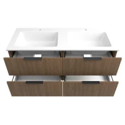 Wohnen Badmöbel-Set mit zwei Becken modern - Ucaida (vierteilig)