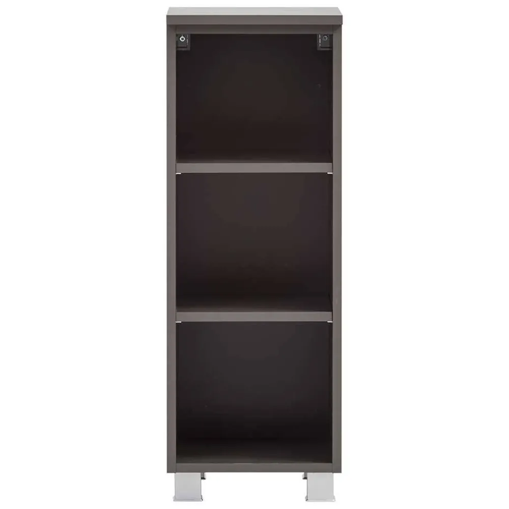 Wohnen Badregal mit 3 Fächern in Dunkelgrau - Breznia