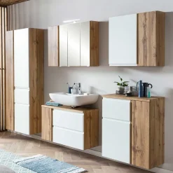 Wohnen Badschrank für Waschbecken in der Größe 85x59x35 cm - Eight