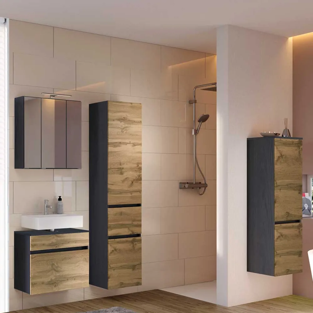 Wohnen Badezimmer Komplett*Badschrank Kombination modern - Endely (vierteilig)