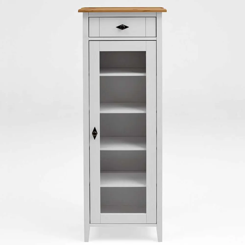 Wohnen Esszimmer-Vitrinen|Vitrinen*Badschrank mit Glastür im Landhausstil - Sibiuta