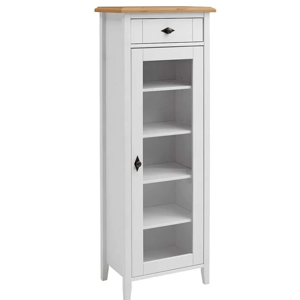 Wohnen Esszimmer-Vitrinen|Vitrinen*Badschrank mit Glastür im Landhausstil - Sibiuta
