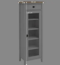 Wohnen Esszimmer-Vitrinen|Vitrinen*Badschrank mit Glastür im Landhausstil - Sibiuta