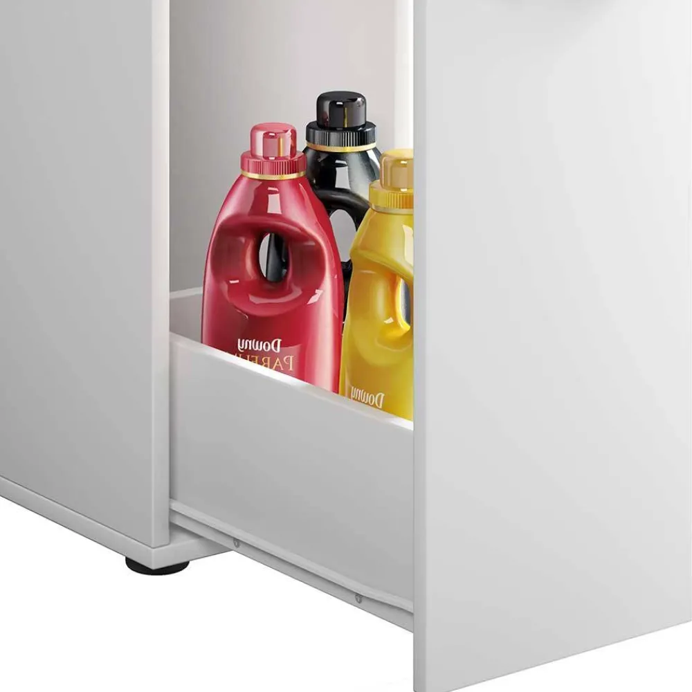 Wohnen Badschrank mit zwei Auszügen in Weiß - Quick