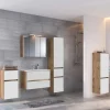 Wohnen Badezimmer Komplett*Badschrank Set komplett - Maklesa (fünfteilig)