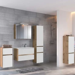 Wohnen Badezimmer Komplett*Badschrank Set komplett - Maklesa (fünfteilig)