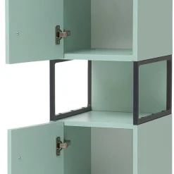 Wohnen Badschränke in Mint Grün & Anthrazit - Esdrus (dreiteilig)