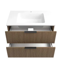 Wohnen Badschränke und Lichtspiegel Set modern - Ucaida (vierteilig)