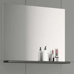 Wohnen Spiegel|Flurspiegel*Badspiegel mit Ablage in Anthrazit - Rondja