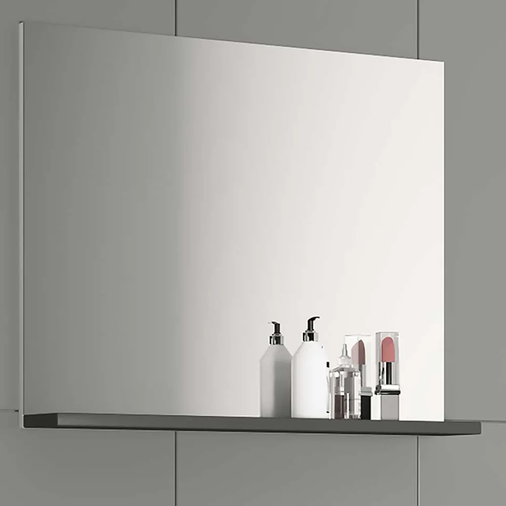 Wohnen Spiegel|Flurspiegel*Badspiegel mit Ablage in Anthrazit - Rondja