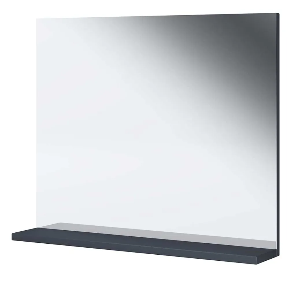 Wohnen Spiegel|Flurspiegel*Badspiegel mit Ablage in Anthrazit - Rondja