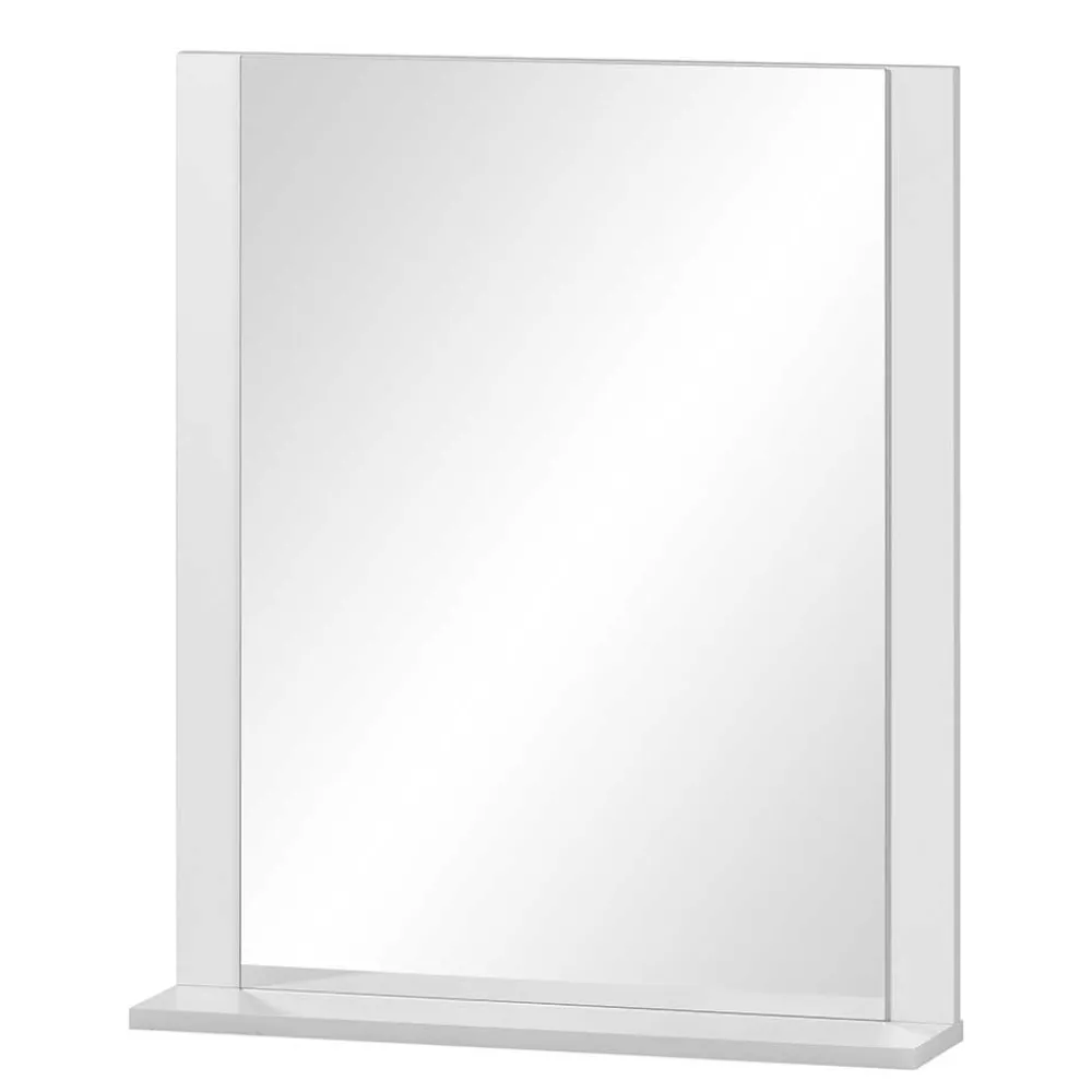 Wohnen Spiegel|Flurspiegel*Badspiegel mit Ablage in Weiß - Seriacus