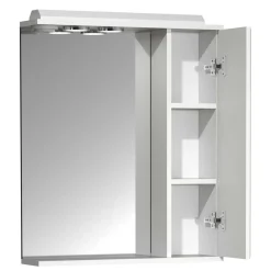 Wohnen Badspiegel mit Seitenschrank in Weiß - Akira