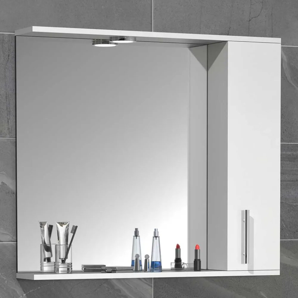 Wohnen Bad-Spiegelschränke|Badschränke*Badspiegel mit Seitenschrank und Ablage - Nancyssa