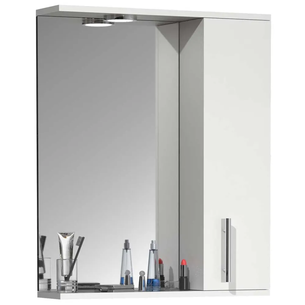 Wohnen Bad-Spiegelschränke|Badschränke*Badspiegel mit Seitenschrank und Ablage - Nancyssa