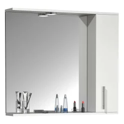 Wohnen Bad-Spiegelschränke|Badschränke*Badspiegel mit Seitenschrank und Ablage - Nancyssa