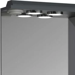 Wohnen Bad-Spiegelschränke*Badspiegel mit Seitenschrank & Ablage & LED Licht - Idamoro