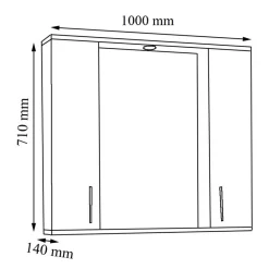 Wohnen Bad-Spiegelschränke*Badspiegel mit Seitenschränken & Ablagen - Idamoro