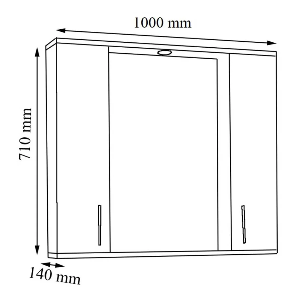 Wohnen Bad-Spiegelschränke*Badspiegel mit Seitenschränken & Ablagen - Idamoro