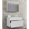 Wohnen Badezimmer Komplett*Bad-Waschplatz für die Wand in Weiß - Ipsum (zweiteilig)
