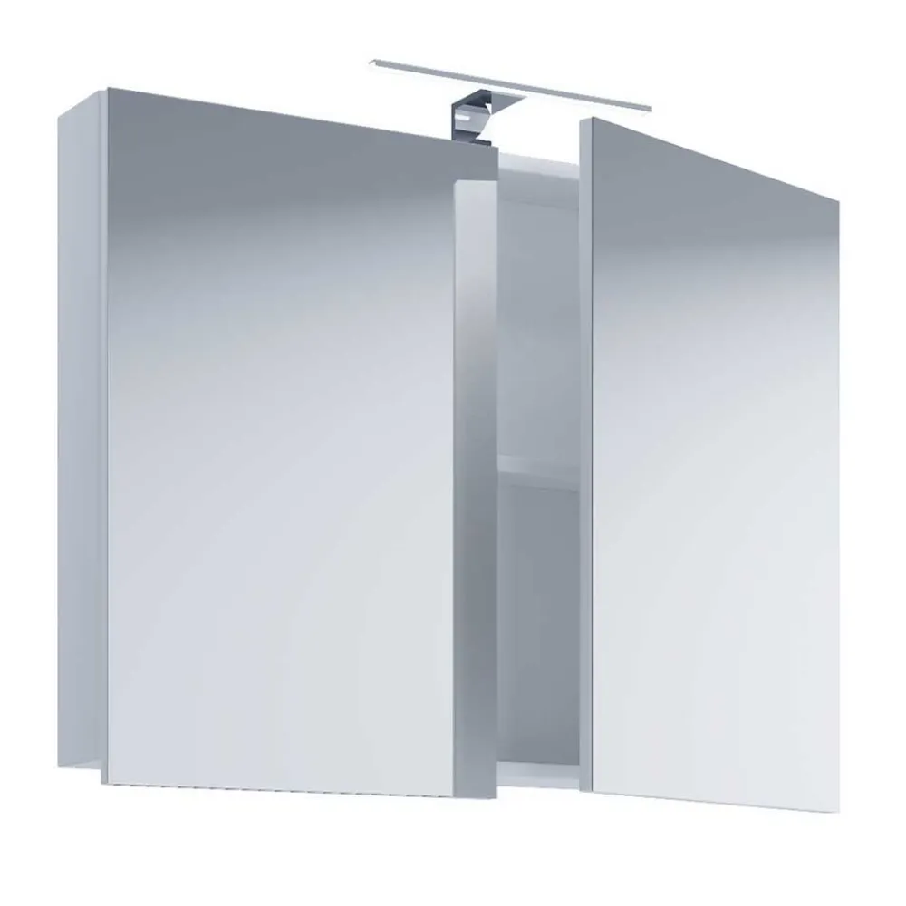 Wohnen Badezimmer Komplett*Bad-Waschplatz für die Wand in Weiß - Ipsum (zweiteilig)