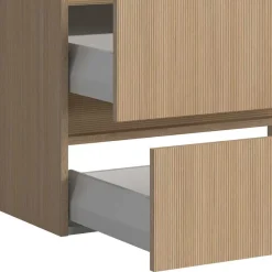 Wohnen Badezimmer Komplett*Bad-Waschplatz mit Midischrank Set - Leitha (dreiteilig)