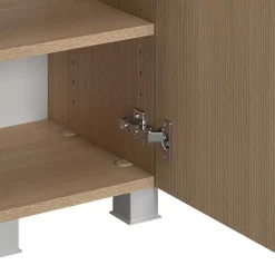 Wohnen Badezimmer Komplett*Bad-Waschplatz mit Midischrank Set - Leitha (dreiteilig)